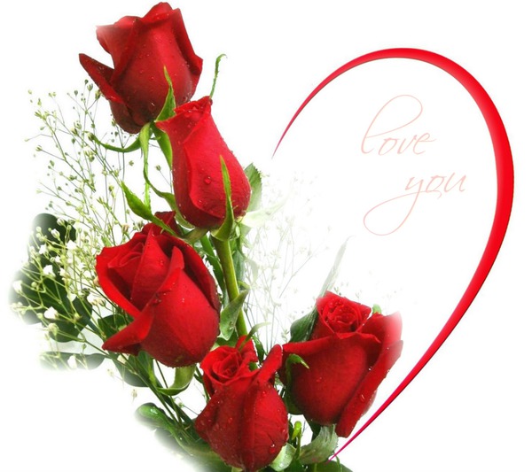 Rp rote Rosen für die Liebe Fotomontage