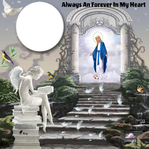 always and forever in my heart Photo frame effect