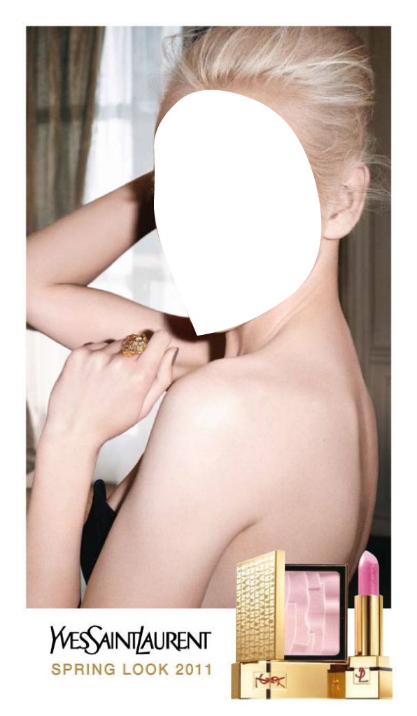 Yves Saint Laurent Makeup Advertising Фотомонтажа
