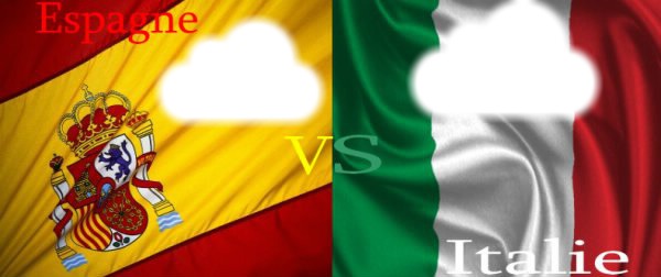 Espagne vs Italie Fotomontaggio