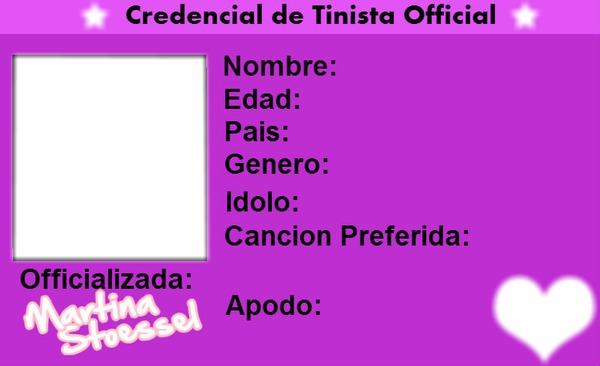 Credencial de Tinista Official Fotómontázs