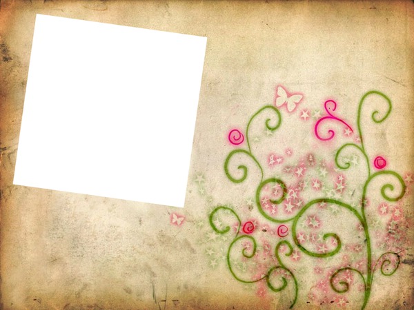 CUADRO FLORAL Photo frame effect