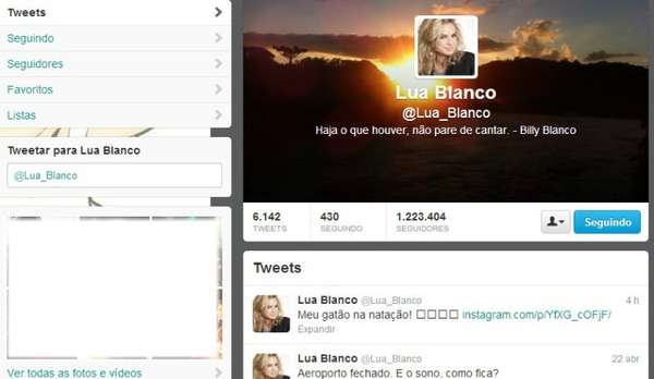 Lua Blanco Twitter Fotomontáž