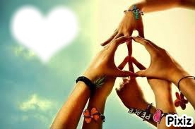Peace & Love. Fotomontáž