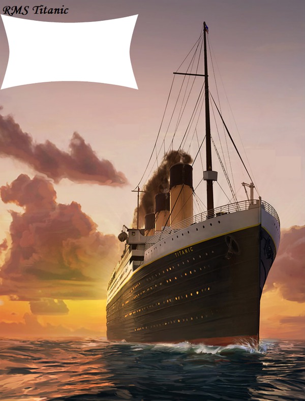 RMS Titanic "Puesta de sol" Fotomontagem