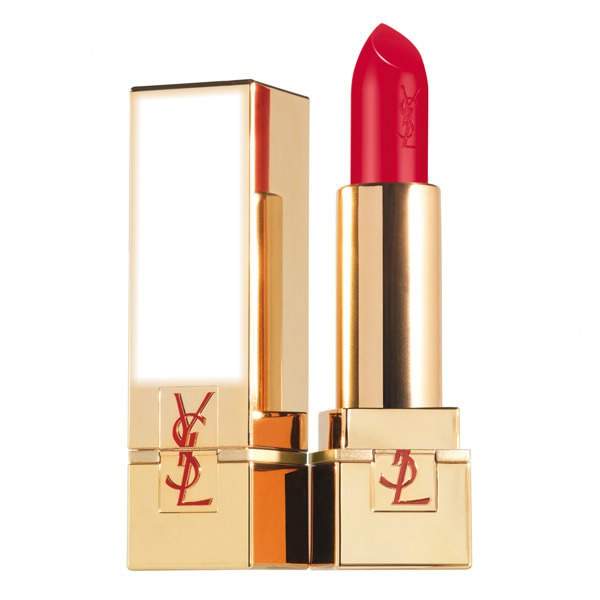 Yves Saint Laurent Rouge Pur Couture Golden Lustre Ruj Rouge Helios フォトモンタージュ