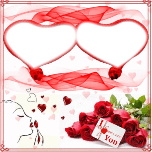 2 photos st valentin love amour iena Photo frame effect
