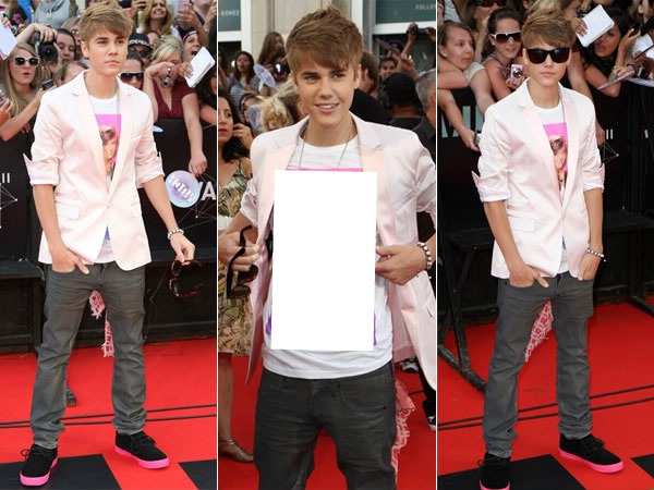 Sua foto na camisa do Justin Bieber Fotomontáž