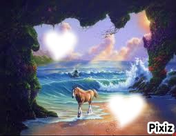 le cheval de l amour et de l amitier Fotomontāža