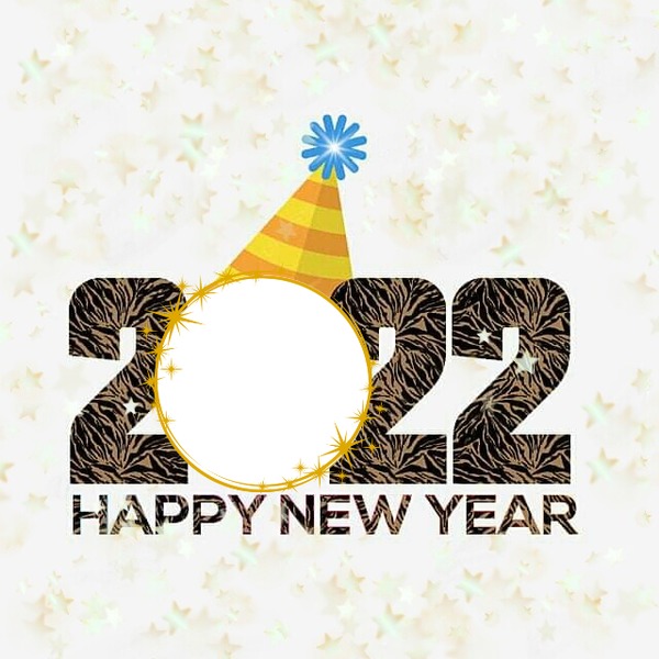 Happy New Year 2022, gorrito,  1 foto Fotomontasje
