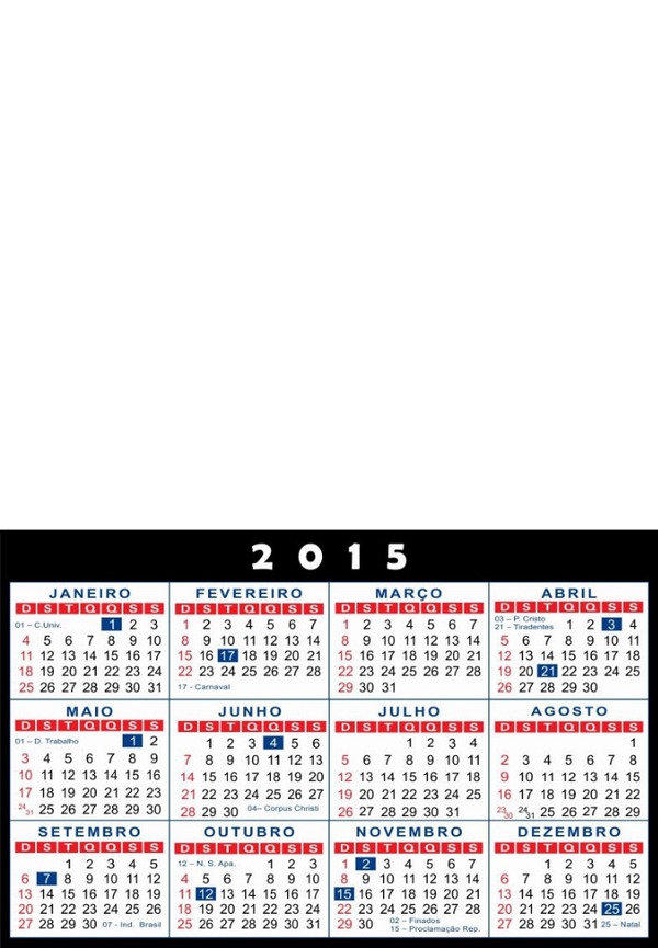2015 calendario Photomontage