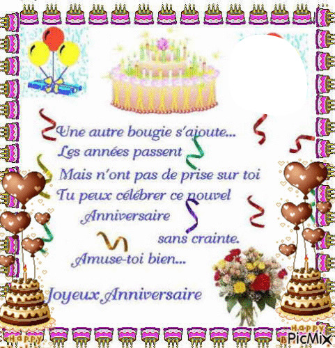 bonne anniversaire raphael Photo frame effect