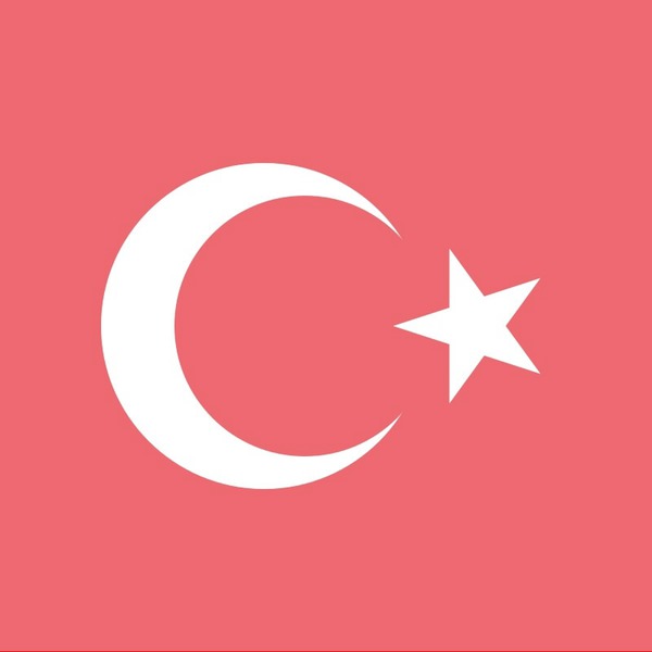 Türk Bayrağı Kare Fotomontaža