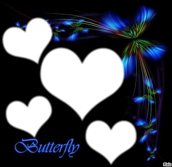 papillons bleu nuit Fotomontaggio