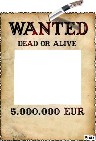 Wanted 5 photos Montage photo