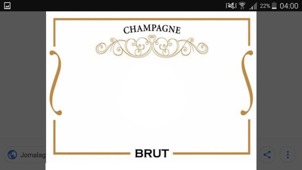 etiquette bouteille champagne Fotomontáž