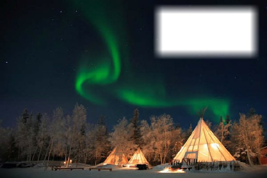 aurore boreale Photo frame effect