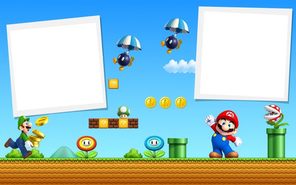 Moldura Super Mario 1 Fotomontagem