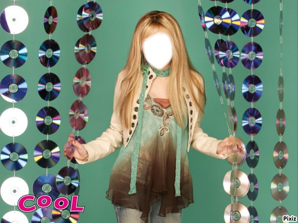 cadre Hannah Montana visage Fotomontaż