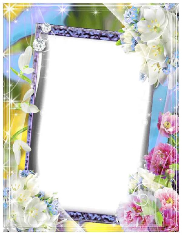 Cadre avec des fleurs Photo frame effect