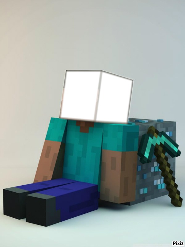 Minecraft guy Photomontage