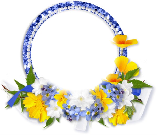 fleurs bleues Photomontage