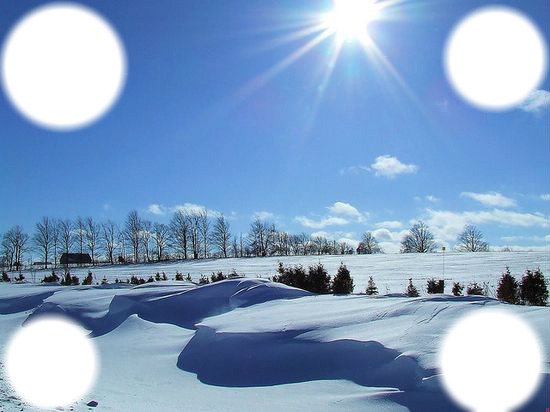 paysage d'hiver Photomontage
