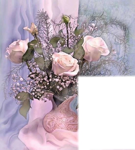 Cadre avec roses Fotomontage