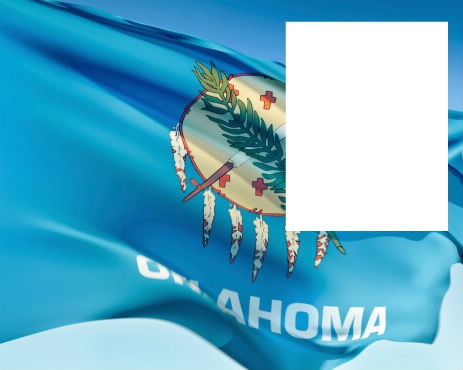 Oklahoma flag Photo frame effect