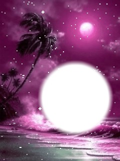 nuit rose étoilée Photomontage