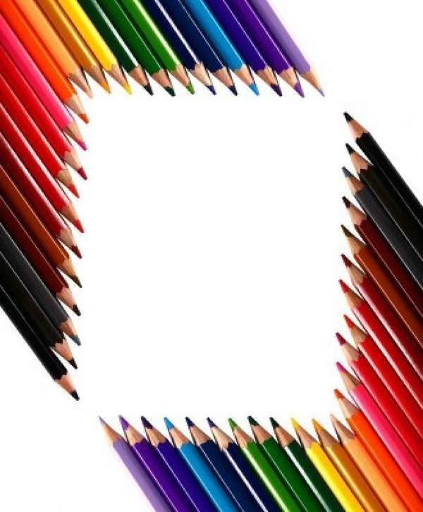 lapices de colores Photo frame effect