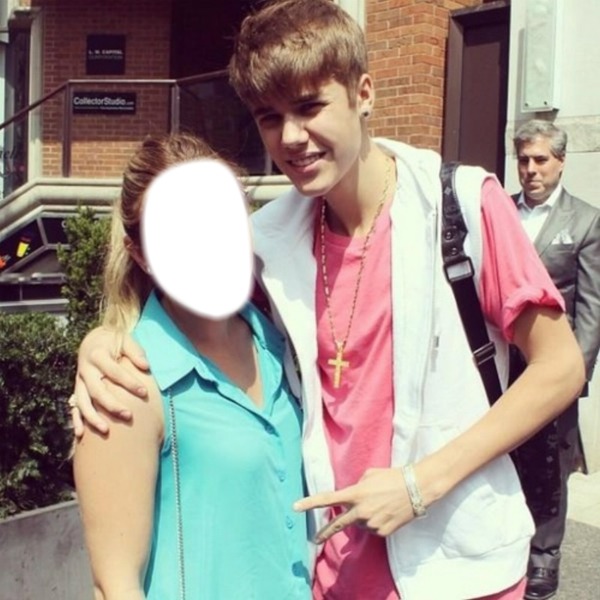 Justin Bieber y fan Fotomontáž