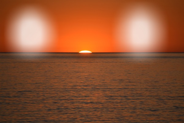 puesta de sol Fotomontaggio