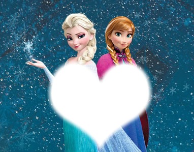 Montagem Anna e Elsa Frozen Fotomontáž