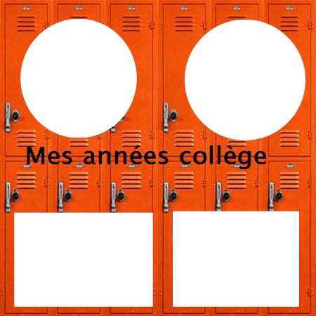 casiers collège Photomontage