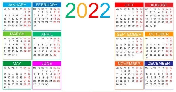 Calendario 2022, 1 foto フォトモンタージュ