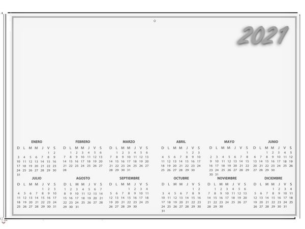 calendario 2021 Fotomontaggio