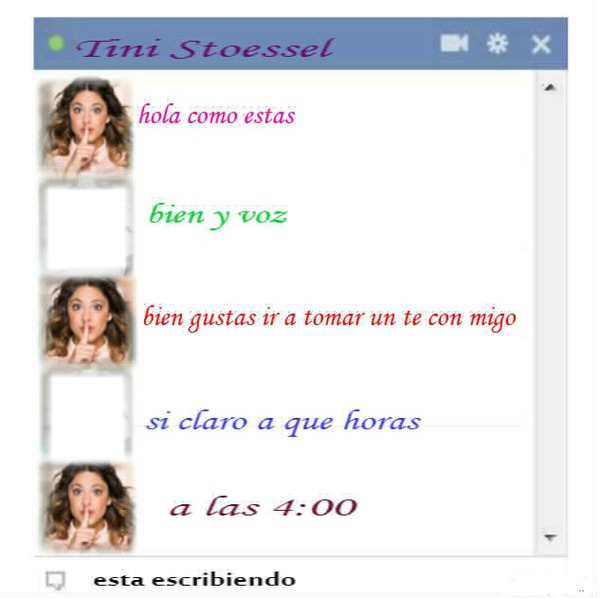 CHAT FALSO CON TINI Photo frame effect
