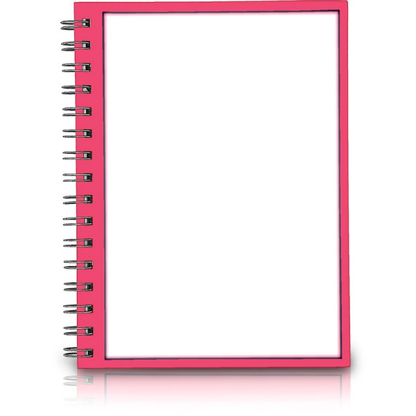 Caderno rosa Photo frame effect