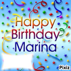 Joyeux anniversaire Marina Фотомонтаж
