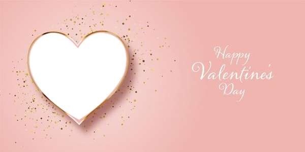 Feliz San Valentín, corazón, portada, 1 foto Fotomontagem