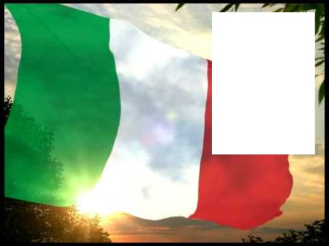 Italy flag flying Montaje fotografico
