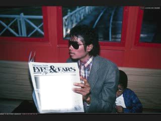 Michael and news paper Fotomontage