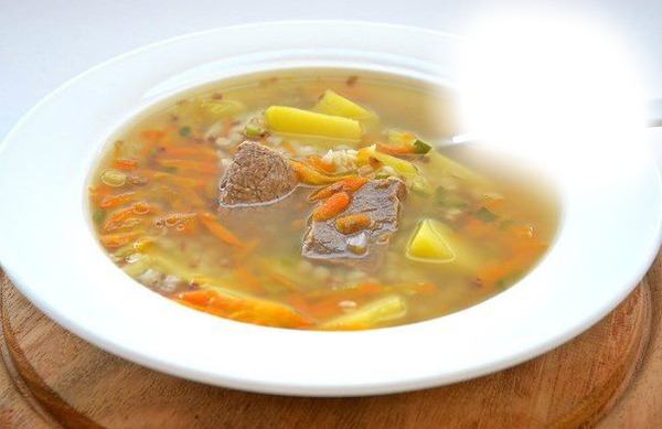 пшенный суп Fotomontáž