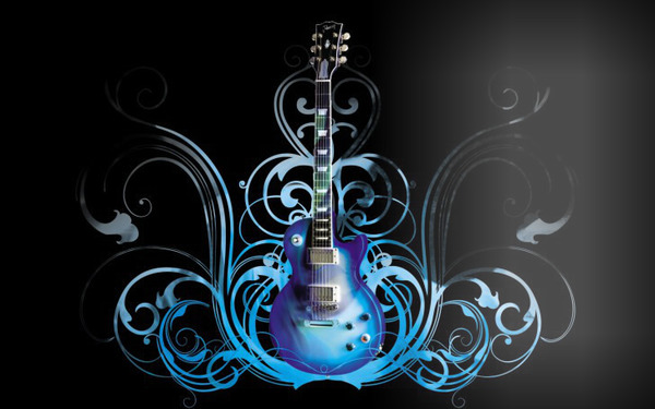 Guitar blue Φωτομοντάζ