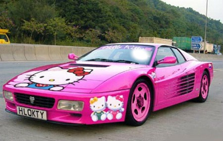 voiture kitty hello Fotomontage