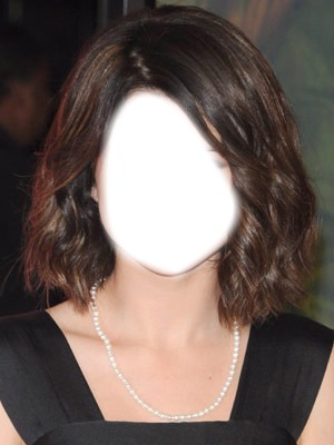 Cheveux mi-longs, chatain Selena Gomez Photo frame effect