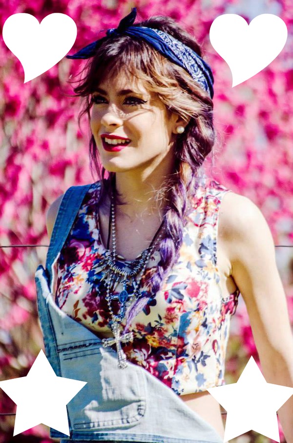 tini stoessel corazones y estrellas Fotomontáž