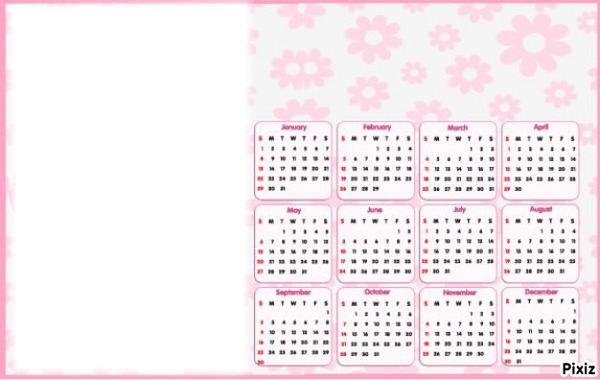 calendrier 2012 avec ta photo Montaje fotografico