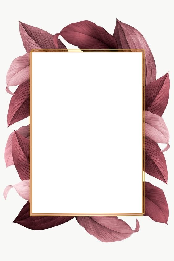 marco, hojas palo rosa, 1 foto Fotomontage